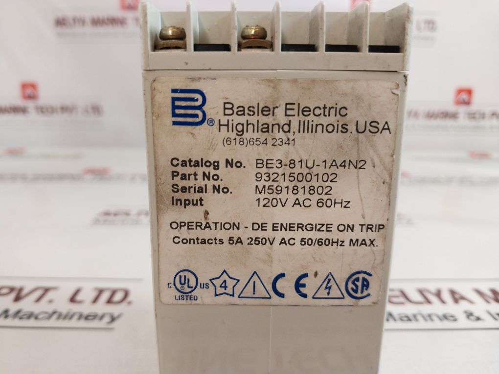 Basler Electric Be3-81U-1A4N2 Under Frequency Relay 120V Ac 60Hz