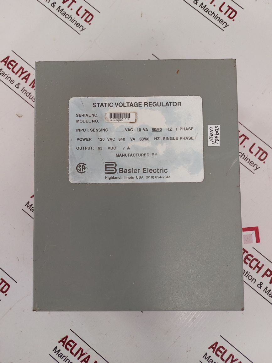 Basler Electric Sr4A-2B15B3A Static Voltage Regulator