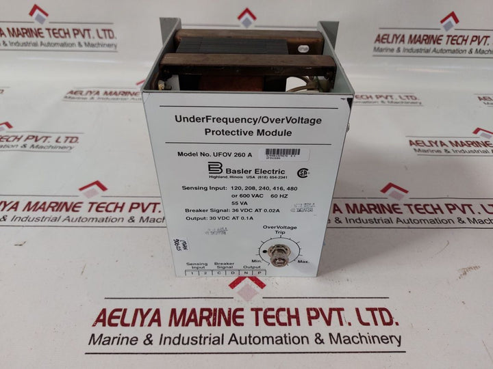 Basler Electric Ufov 260 A Under Frequency/Overvoltage Protective Module
