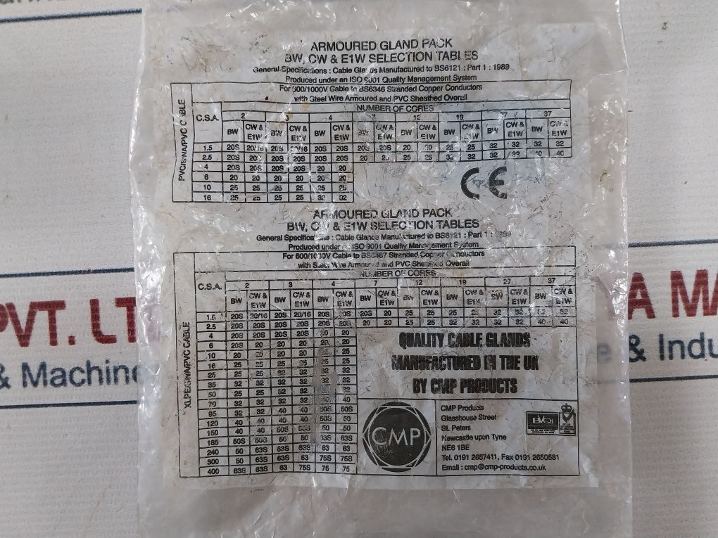 Batt Cables 20S E1Fx Armoured Cable Gland Kit