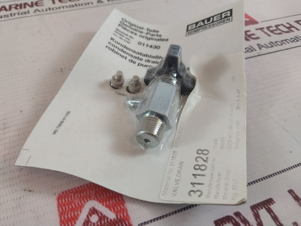 Bauer 011430 Condensate Drain Valve For Bauer Compressors