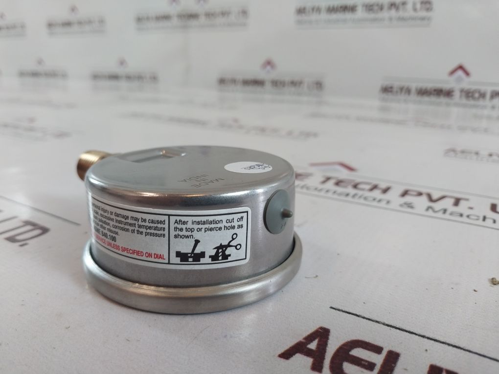 Baumer L503.59-03267 Kl. 1,6 Pressure Gauge 0-4 Bar,0-60 Psi