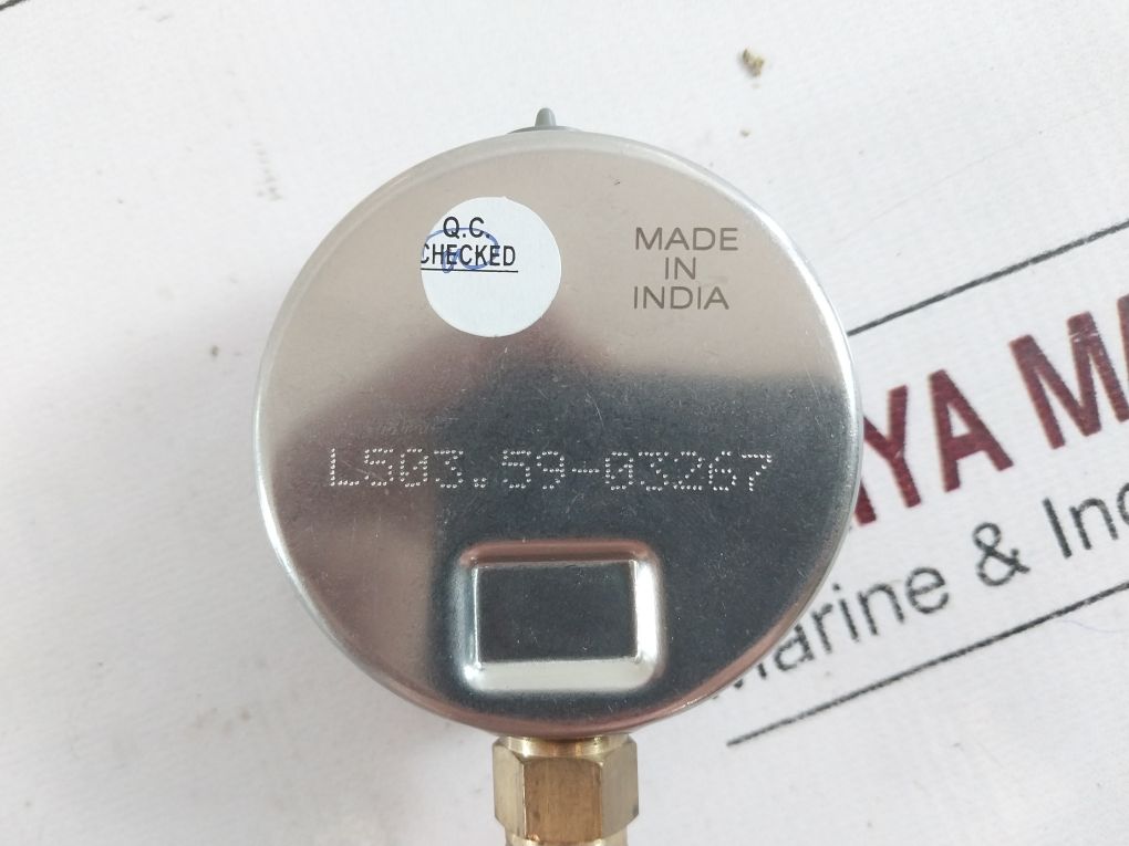 Baumer L503.59-03267 Kl. 1,6 Pressure Gauge 0-4 Bar,0-60 Psi