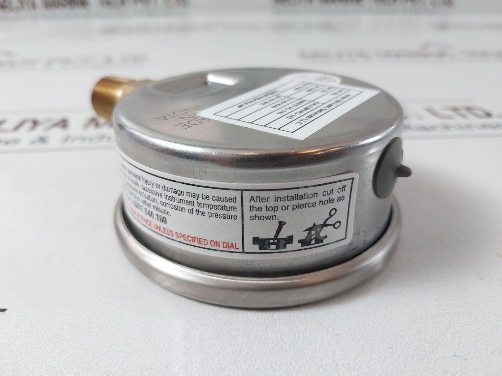 Baumer En837 Kl. 1,6 Prassure Gauge 0 To 200 Psi ,0 To 14 Bar