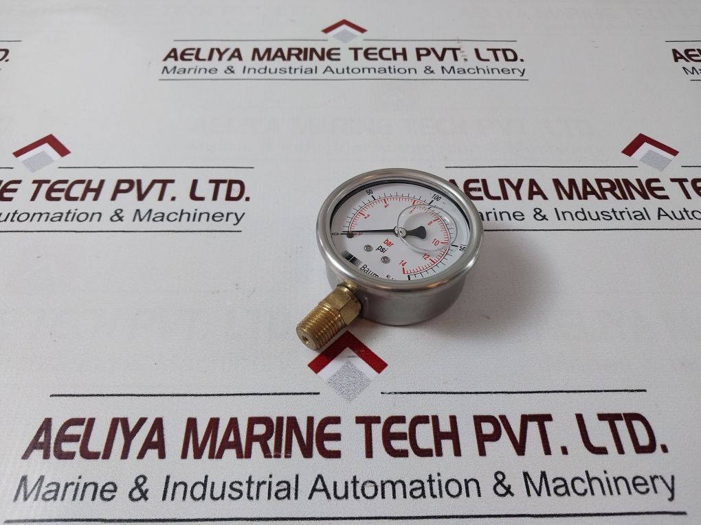 Baumer En837 Kl. 1,6 Prassure Gauge 0 To 200 Psi ,0 To 14 Bar