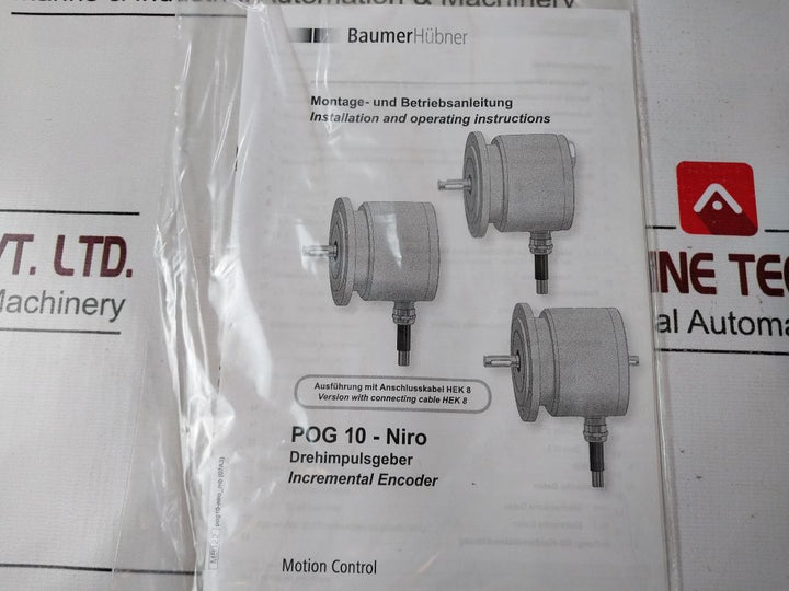 Baumer Hubner Pog 10 Dn 1024 I Incremental Encoder With Connecting Cable