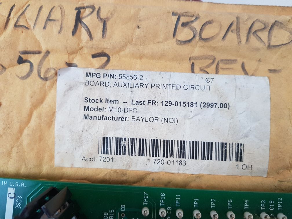 Baylor 55856-2 Rev-c Auxiliary Printed Circuit Board