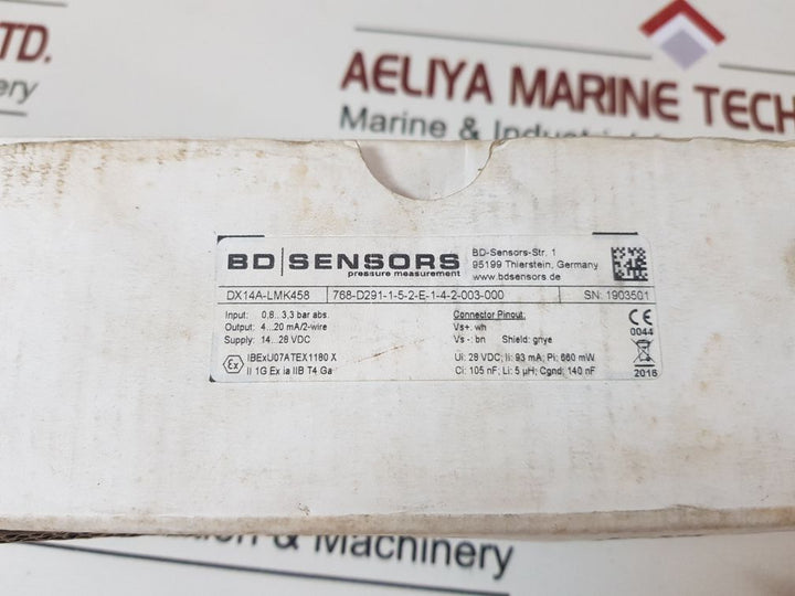 Bd Sensors Dx14A-lmk458 Level Transmitter For Ballast & Service Tanks