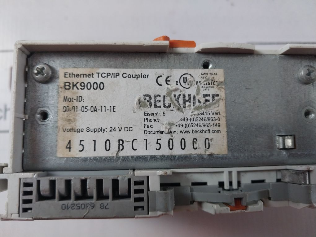 Beckhoff Bk9000 Ethernet Tcp/Ip Coupler