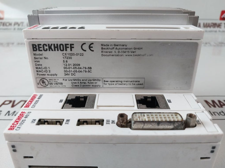 Beckhoff Cx1020-0122 Cpu Module