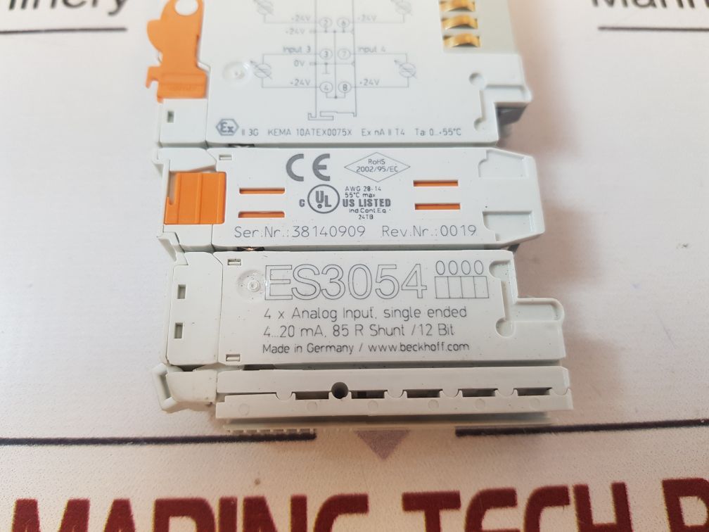 Beckhoff Es3054 4 X Analog Input Module
