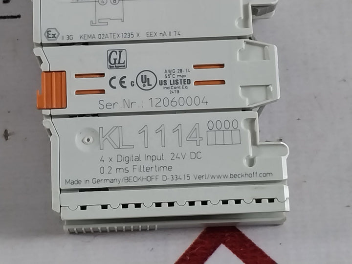 Beckhoff Kl1114 4 X Digital Input Module