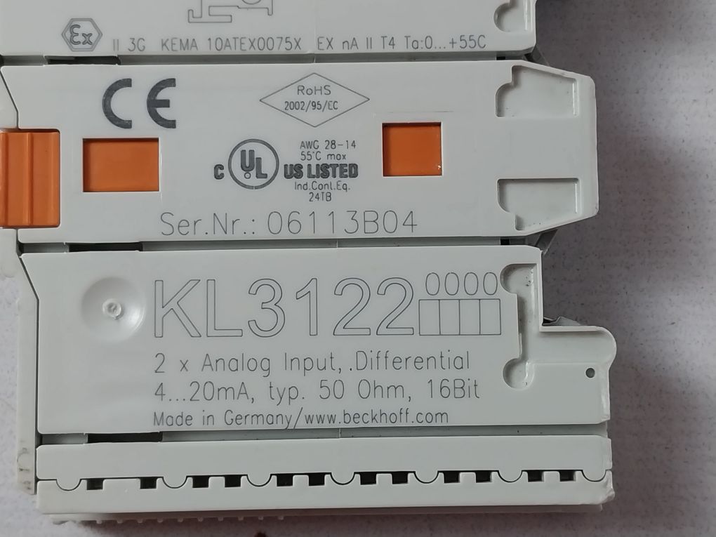 Beckhoff Kl3122 Analog Input Differential