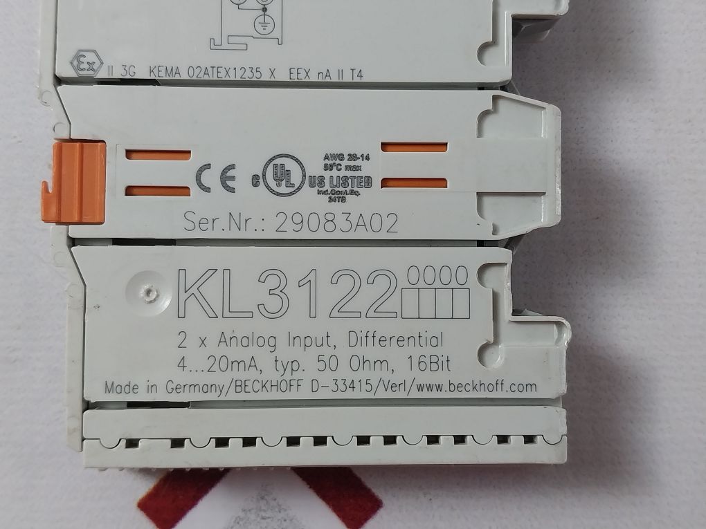 Beckhoff Kl3122 2X Analog Input Differential