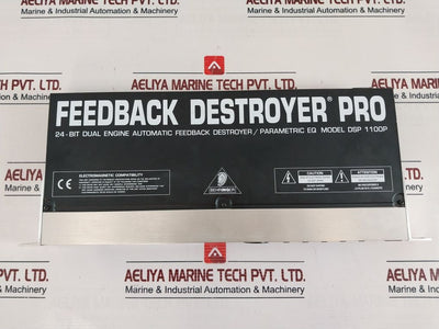 Behringer Dsp 1100P Feedback Destroyer/ Parametric Equalizer