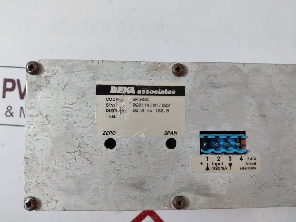 Beka Associates Ba308C 3 1/2 Digit Indicator Display 00.0 To 100.0
