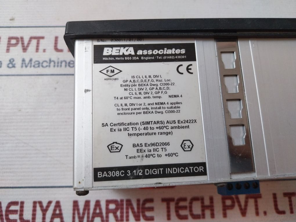 Beka Associates Ba308C 3 1/2 Digit Indicator 4/20Ma