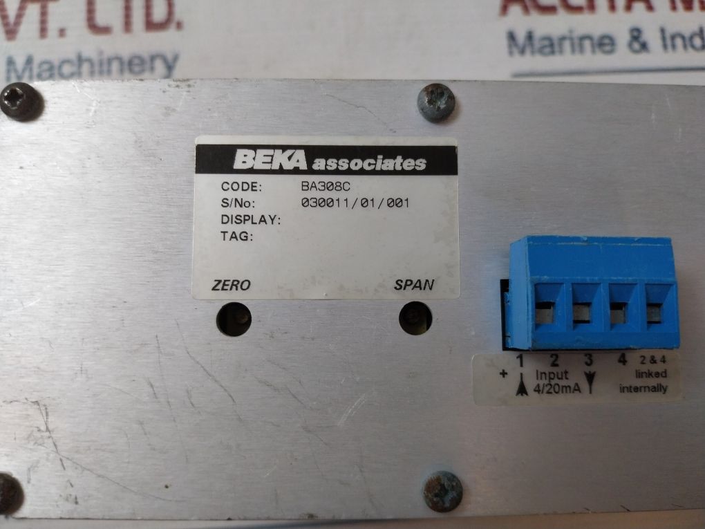 Beka Associates Ba308C 3 1/2 Digit Indicator 4/20Ma