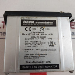 Beka Ba327C 4 1/2 Digit Indicator 60°C 4/20Ma