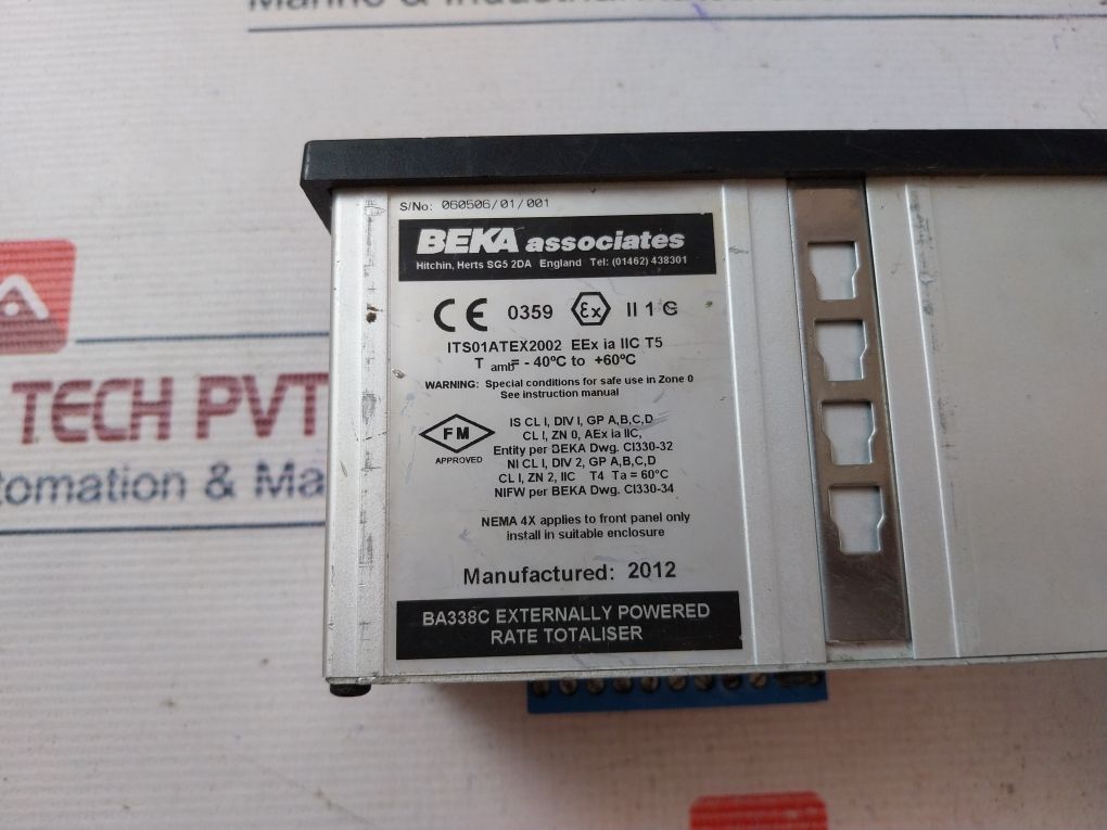 Beka Ba338C Externally Powered Rate Totaliser 28Vdc