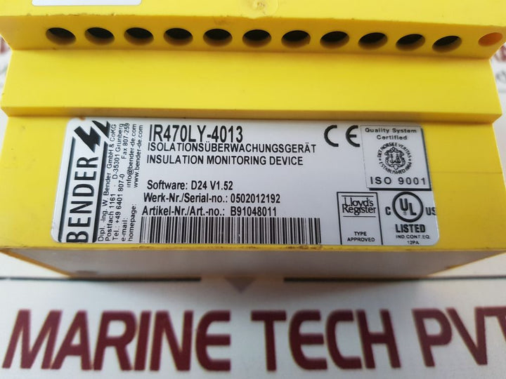 Bender A-isometer Ir470Ly-4013 Insulation Monitoring Device
