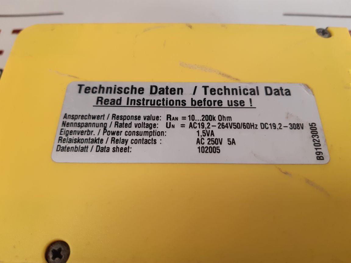 Bender Ir125Y-4 Insulation Monitoring Device B91023005