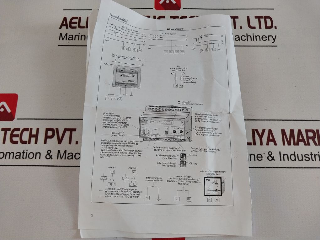Bender Ir470Ly2-6013 Insulation Monitoring Device
