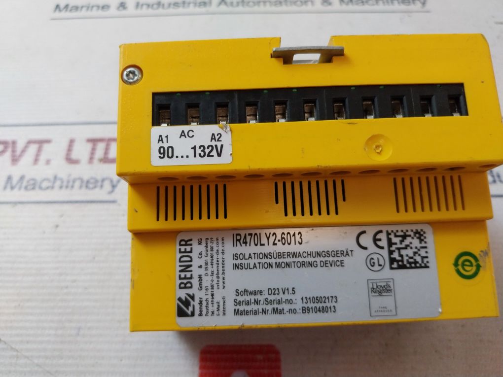 Bender Ir470Ly2-6013 Insulation Monitoring Device 250V