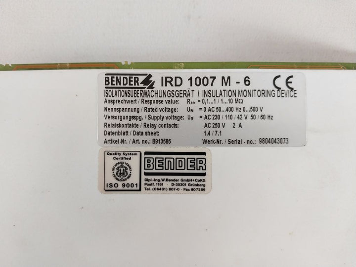 Bender Ird1007M-6 2A