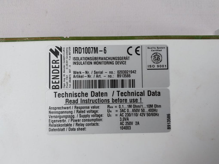 Bender Ird1007M-6
