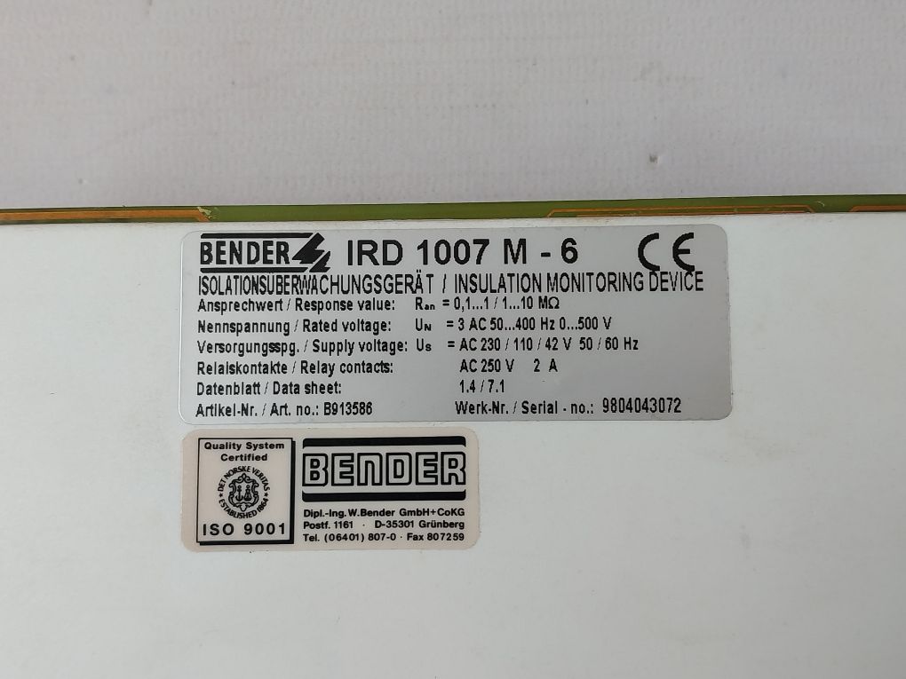 Bender Ird 1007 M-6