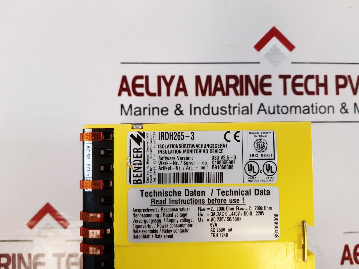 Bender Irdh265-3 Insulation Monitoring Device