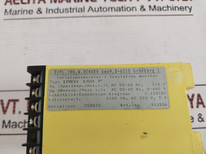 Bender Ireh 150 P Insulation Monitoring Device