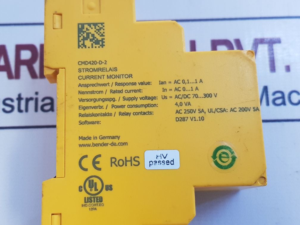 Bender Linetraxx Cmd420-d-2 Current Monitoring Device