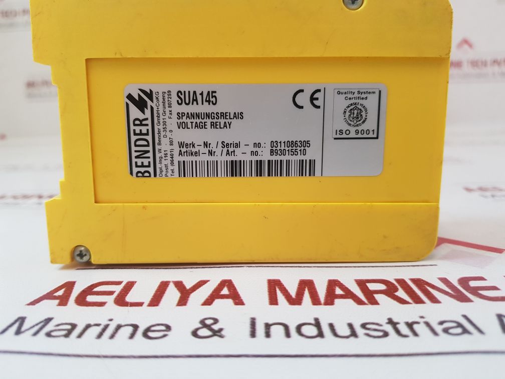 Bender Sua145 Voltage Relay B93015510