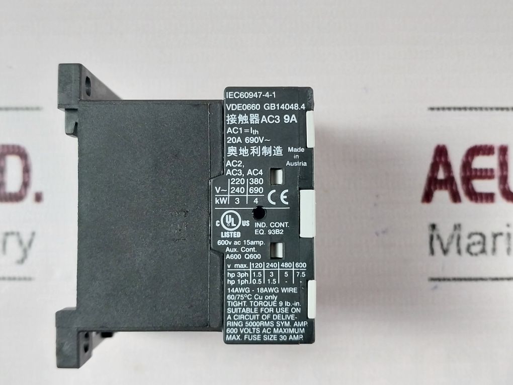 Benedikt & Jager K1-09D01 Contactor