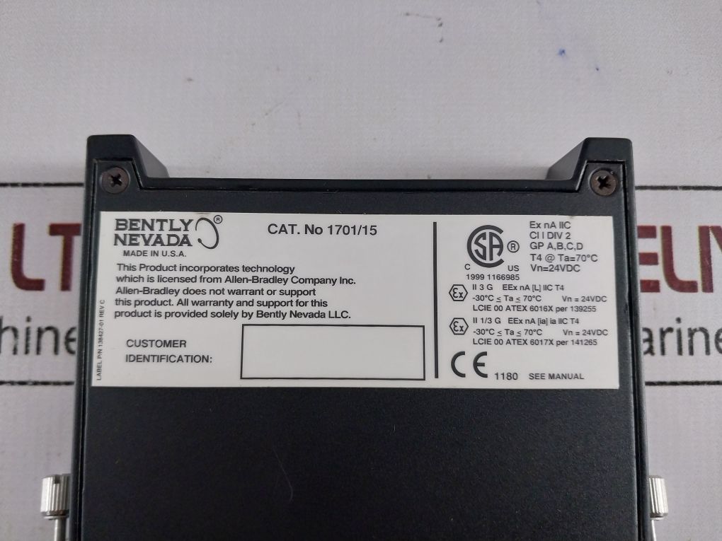 Bently Nevada Fieldmonitor 1701/15 Proximitor Input Monitor