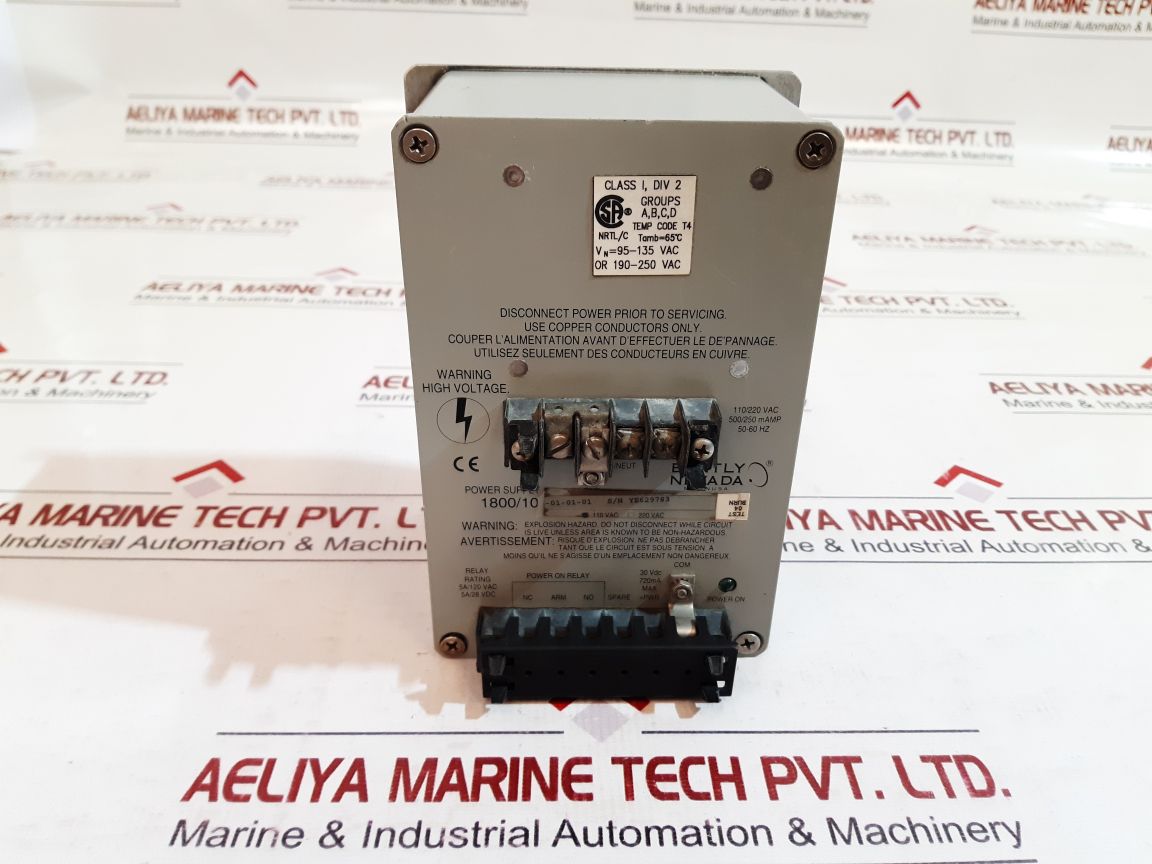 Bently Nevada 1800/10 Power Supply 30 Vdc