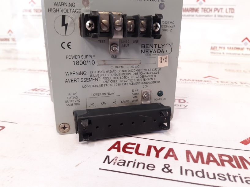 Bently Nevada 1800/10 Power Supply
