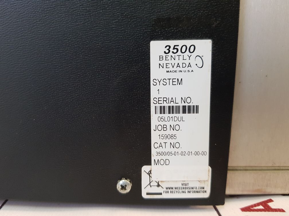 Bently Nevada 3500/20/25/40M/60/32/92 Rack