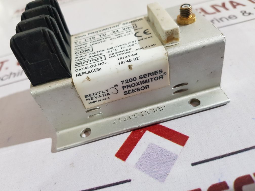 Bently Nevada 7200 Series Proximitor Sensor Vt (-18 To -24 Vdc) 18745-04