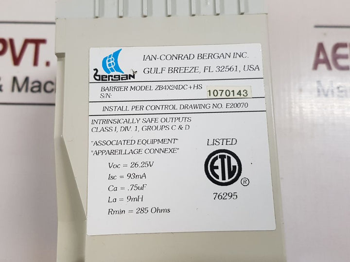 Bergan Zb4X24Dc+Hs Power Supply Module