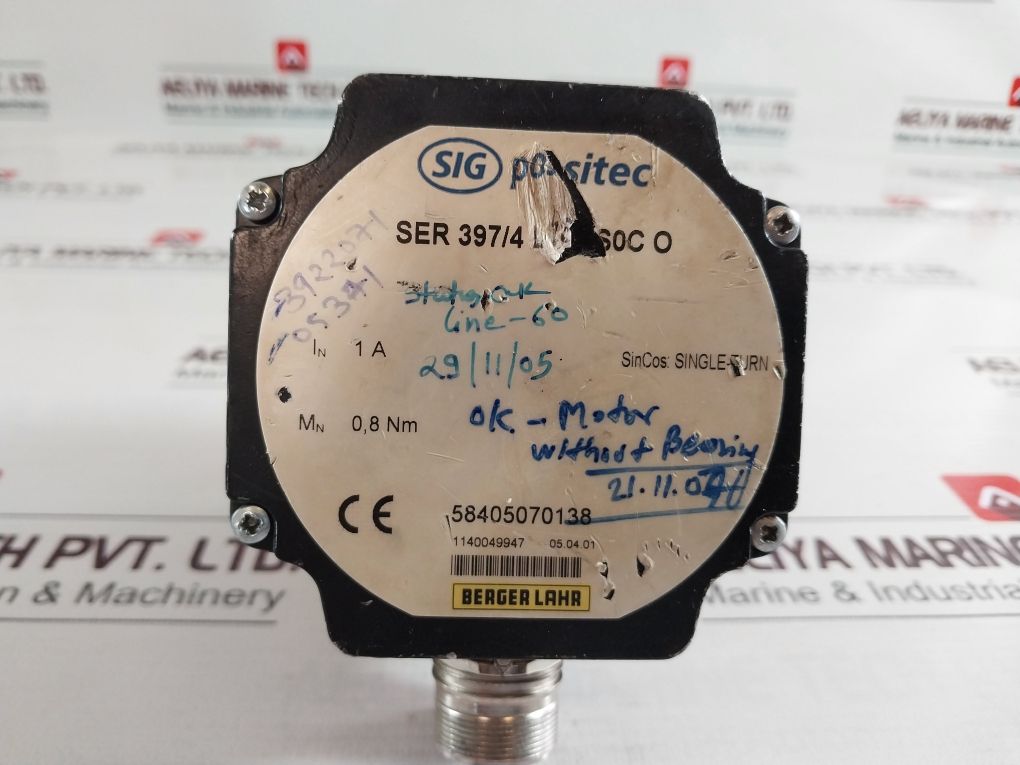 Berger Lahr Ser 397/4L3Ss0To Servo Motor 58405070138