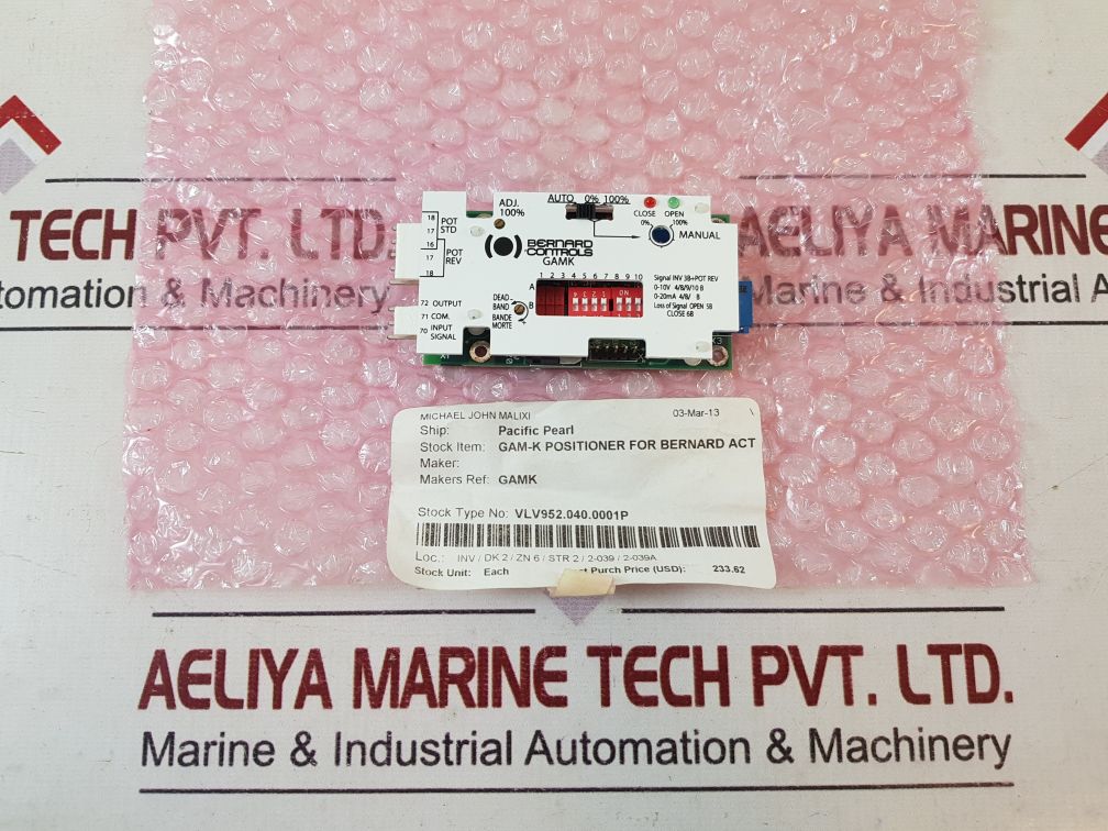 Bernard Controls Gam-k Positioner