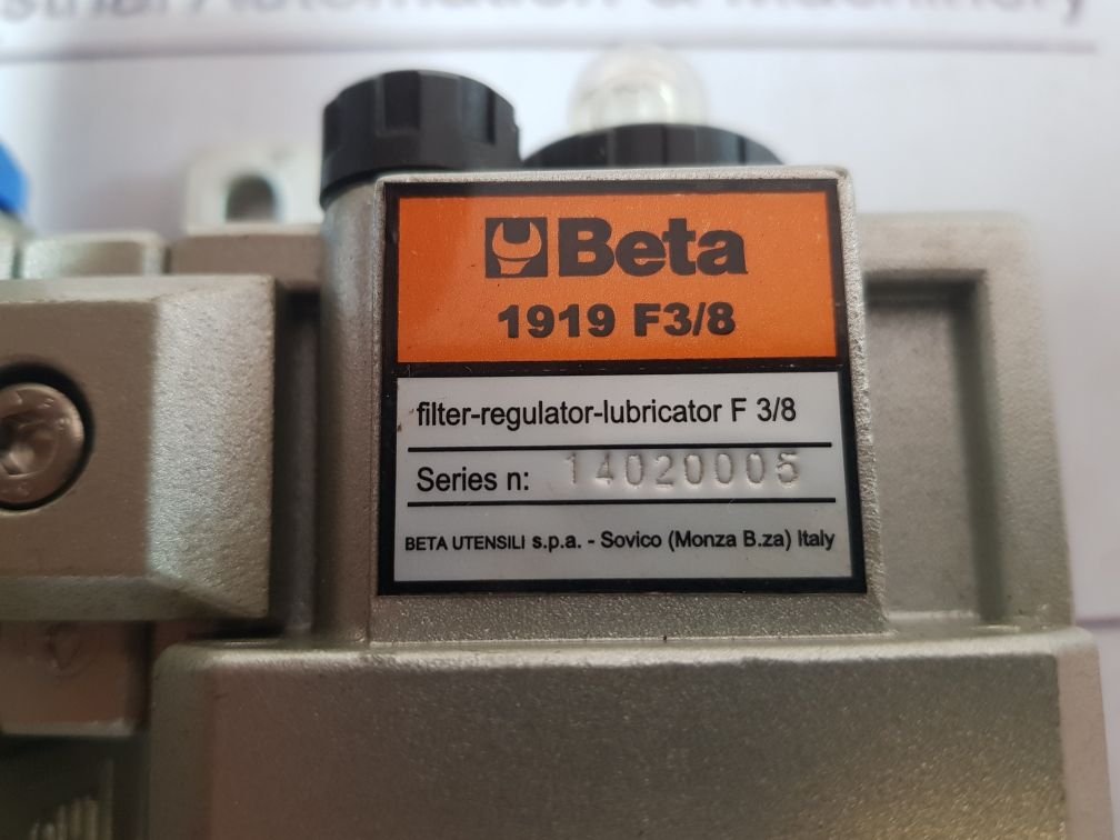 Beta 1919 F3/8 Filter-regulator-lubricator

