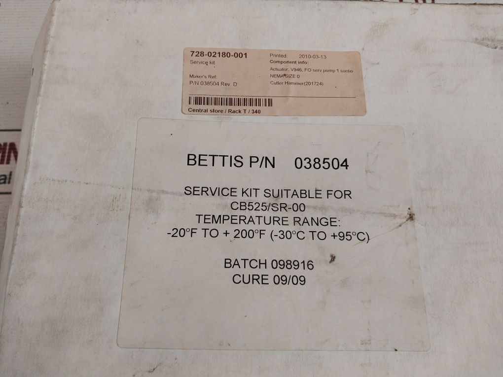 Bettis 038504 Service Kit