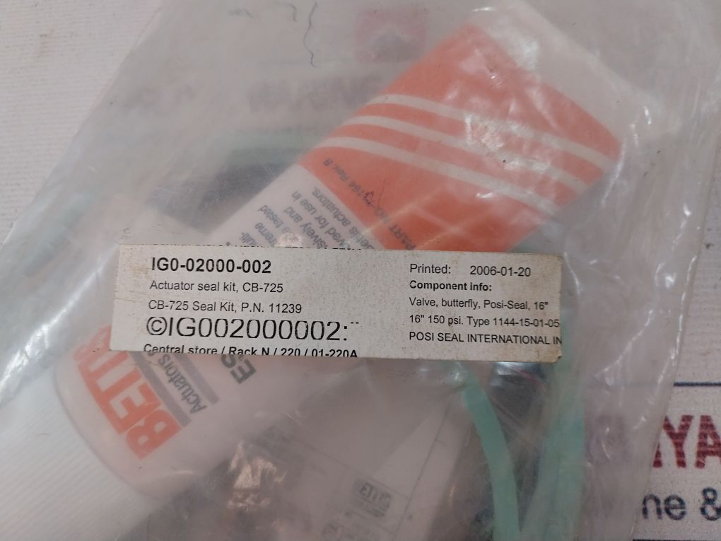 Bettis Cb725/Sr-11 Actuator Seal Kit