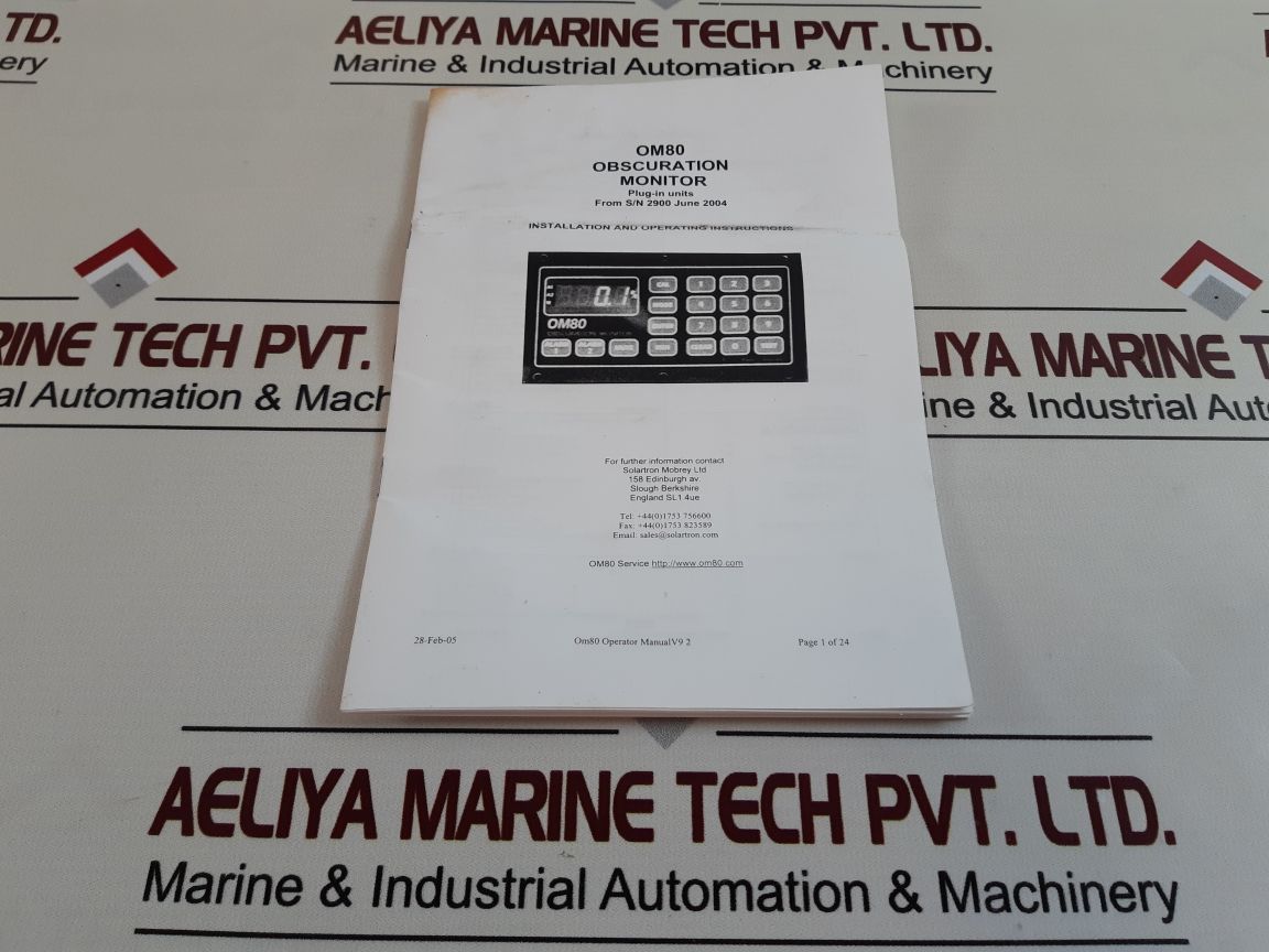 Bho Om80 Obscuration Monitor Om80-hc12-v7
