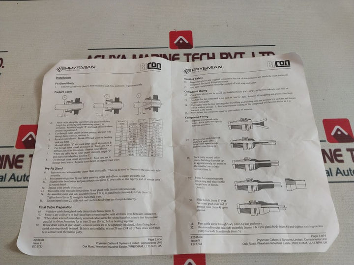 Bicon 424An Marine Shipboard Cable Sealing Fitting