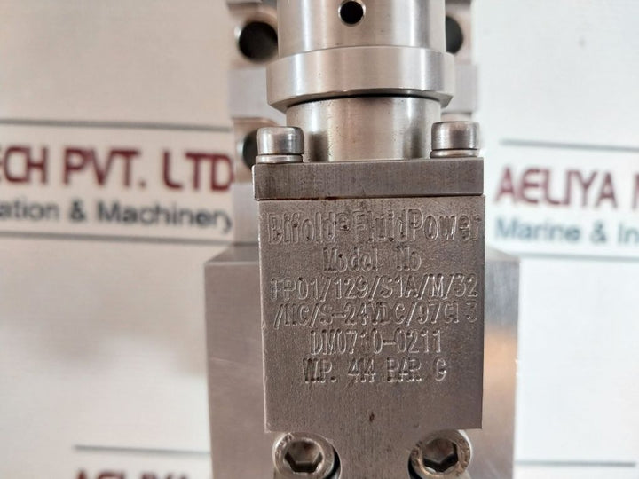 Bifold Fp01/129/S1A/M/32/Nc/S-24Vdc/97Ci-3 Solenoid Valve Sv8110A/Nc/06